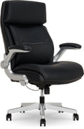Shaquille O'Neal Cenzo Ergonomic Big and Tall Office Chair ,Flip-Up Arms PureSoft Upholstery High-Back Desk Chair with 400 lb Capacity, Black